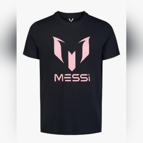 Messi Other - Messi Wingstar T-Shirt Tee Black with Pink Logo Men's Size 2XL XXL NWT